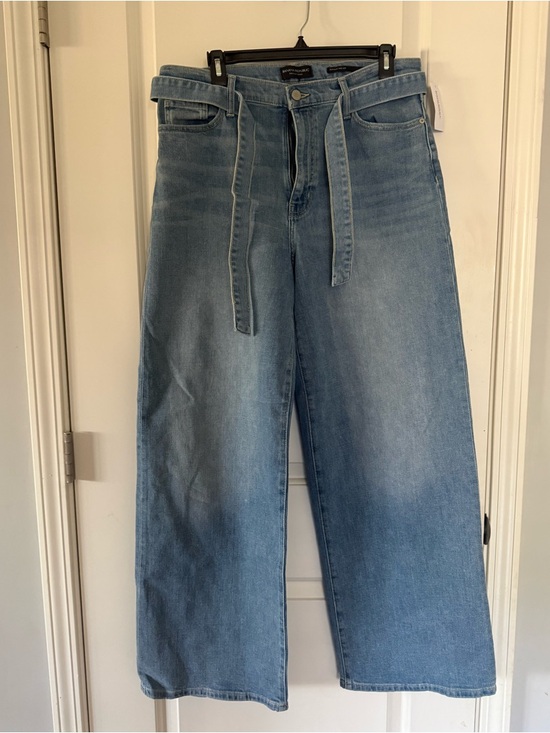 Banana Republic Denim - Banana Republic Light Blue Wide-Leg Jeans with removable tie belt size 31 NWT